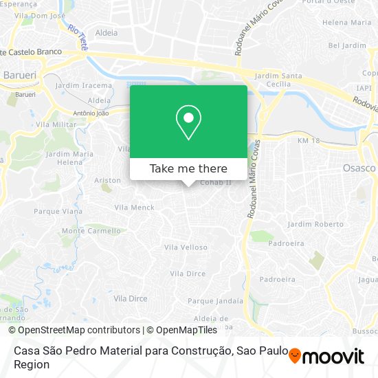 Casa São Pedro Material para Construção map