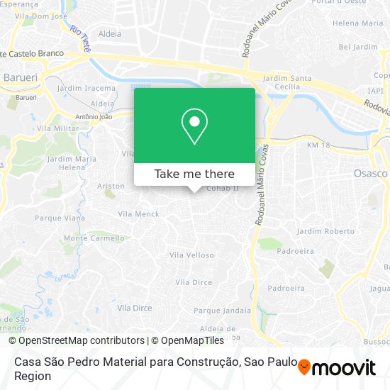 Mapa Casa São Pedro Material para Construção