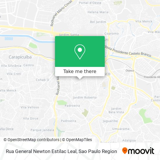 Rua General Newton Estilac Leal map