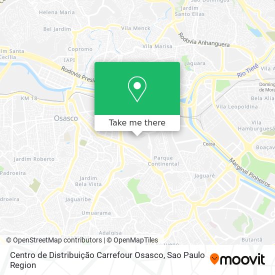 Mapa Centro de Distribuição Carrefour Osasco