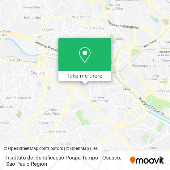 Instituto de identificação Poupa Tempo - Osasco map