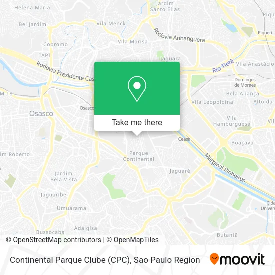 Continental Parque Clube (CPC) map