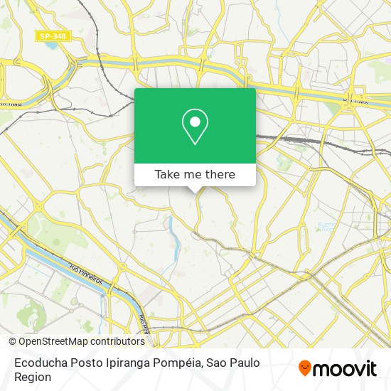 Ecoducha Posto Ipiranga Pompéia map