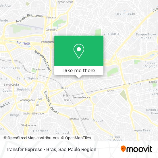 Transfer Express - Brás map