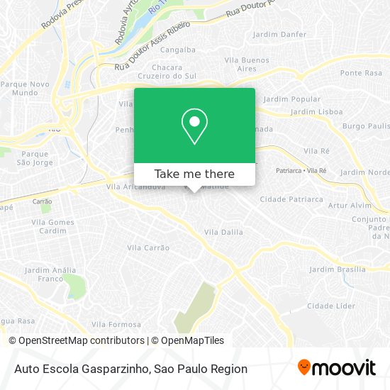 Auto Escola Gasparzinho map