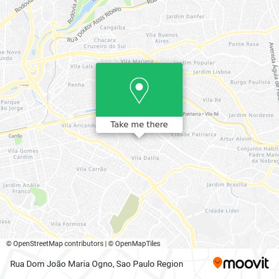 Mapa Rua Dom João Maria Ogno