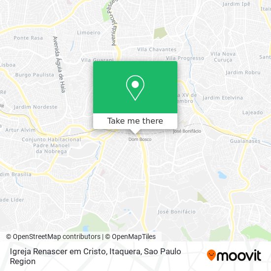 Igreja Renascer em Cristo, Itaquera map