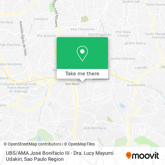 Mapa UBS / AMA José Bonifácio III - Dra. Lucy Mayumi Udakiri