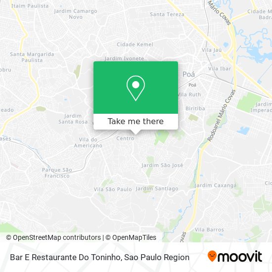 Bar E Restaurante Do Toninho map