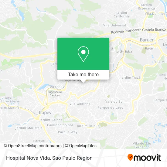 Hospital Nova Vida map