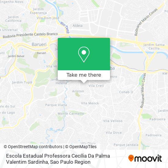 Escola Estadual Professora Cecília Da Palma Valentim Sardinha map