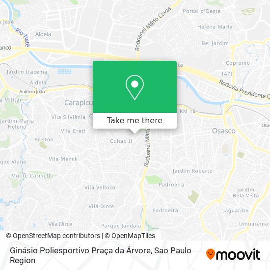 Ginásio Poliesportivo Praça da Árvore map