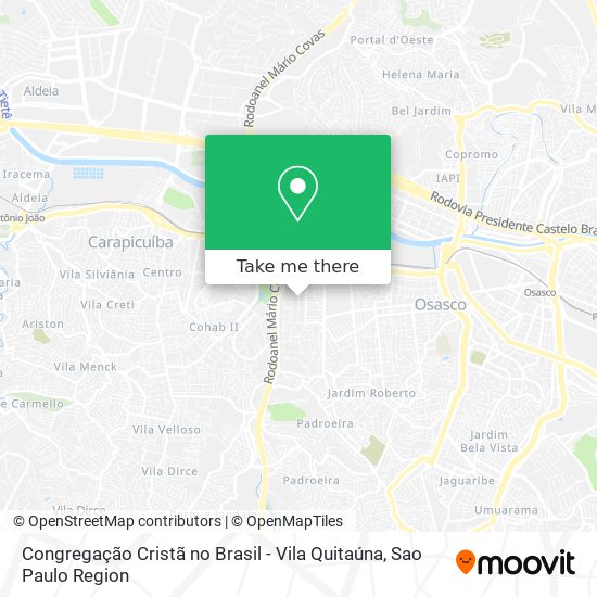 Congregação Cristã no Brasil - Vila Quitaúna map