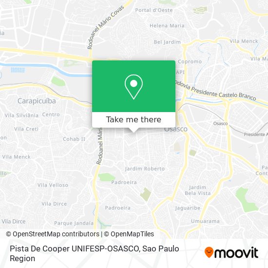 Pista De Cooper UNIFESP-OSASCO map
