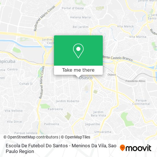 Mapa Escola De Futebol Do Santos - Meninos Da Vila