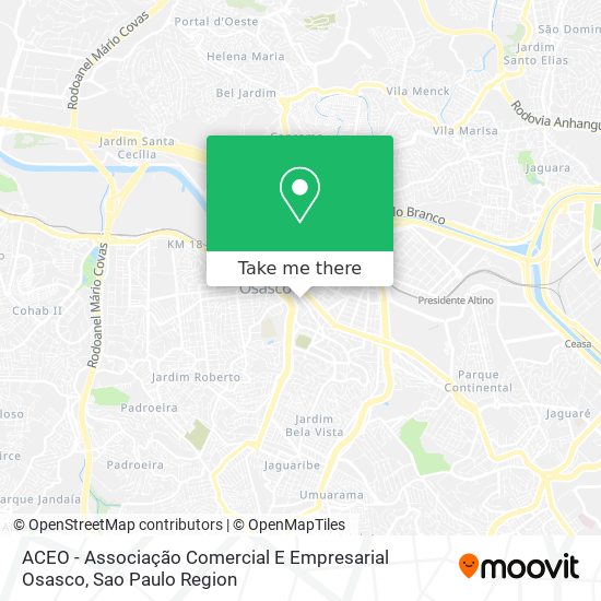 ACEO - Associação Comercial E Empresarial Osasco map