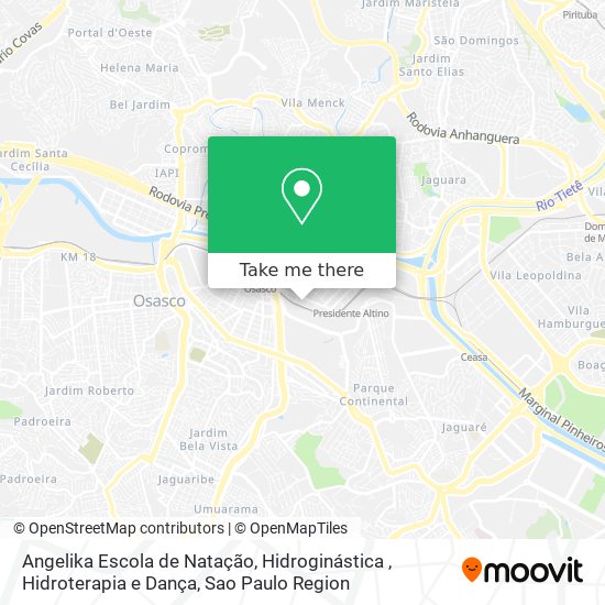 Angelika Escola de Natação, Hidroginástica , Hidroterapia e Dança map