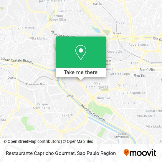 Mapa Restaurante Capricho Gourmet