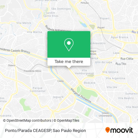 Ponto/Parada CEAGESP map