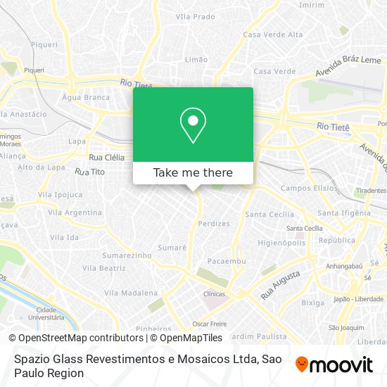 Mapa Spazio Glass Revestimentos e Mosaicos Ltda