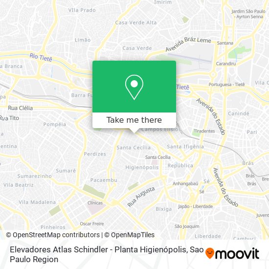 Elevadores Atlas Schindler - Planta Higienópolis map