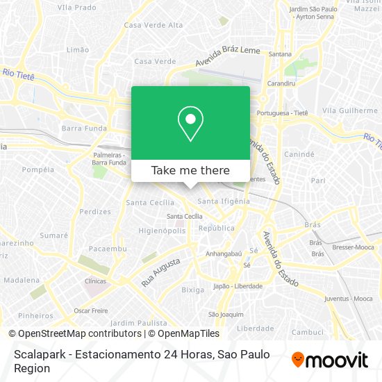 Mapa Scalapark - Estacionamento 24 Horas