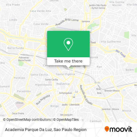 Mapa Academia Parque Da Luz