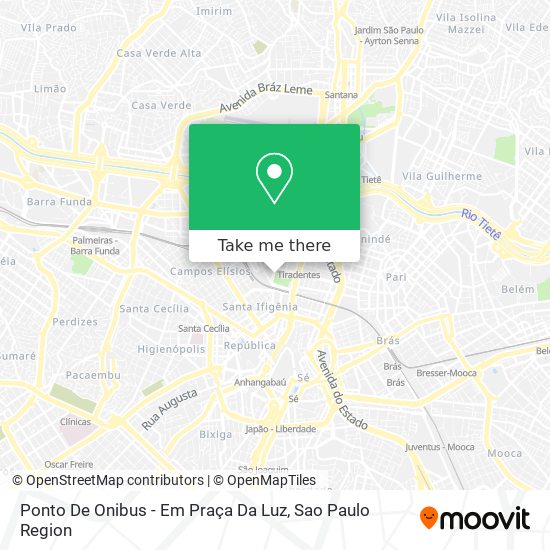 Mapa Ponto De Onibus - Em Praça Da Luz