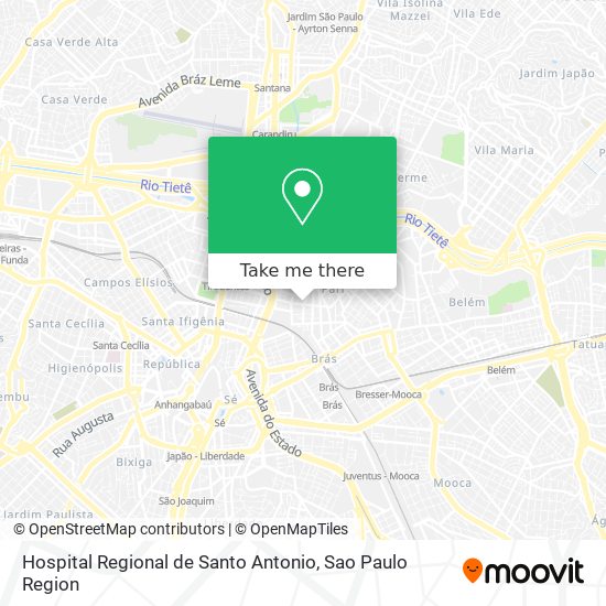 Mapa Hospital Regional de Santo Antonio