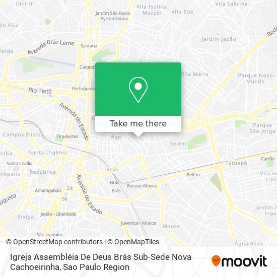 Igreja Assembléia De Deus Brás Sub-Sede Nova Cachoeirinha map