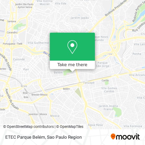 Mapa ETEC Parque Belém