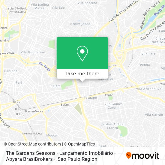 The Gardens Seasons - Lançamento Imobiliário - Abyara BrasiBrokers - map