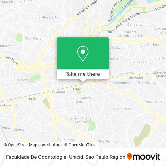 Faculdade De Odontologia- Unicid map