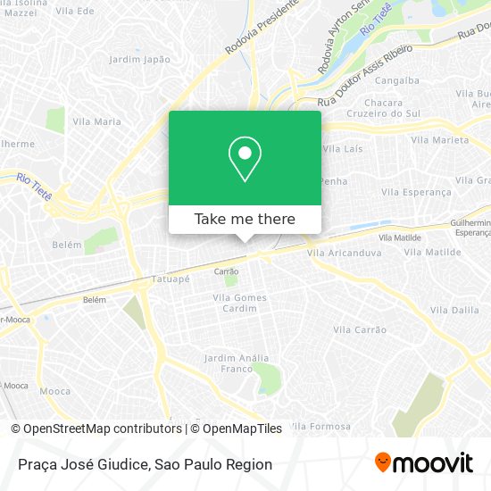 Mapa Praça José Giudice