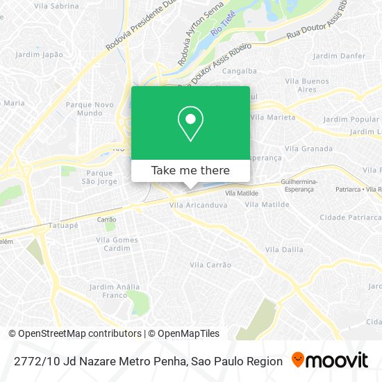 2772/10 Jd Nazare Metro Penha map