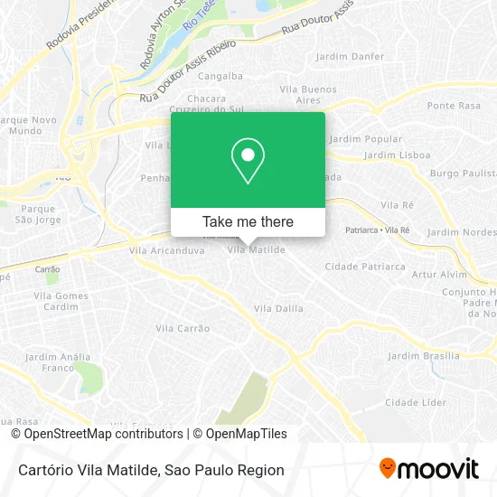 Cartório Vila Matilde map