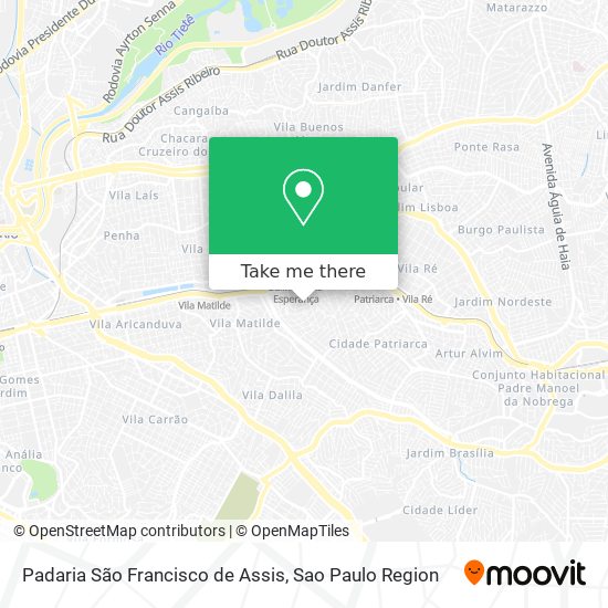 Mapa Padaria São Francisco de Assis