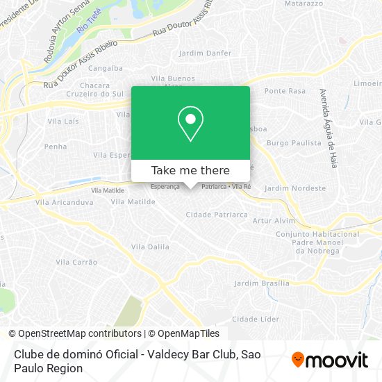 Clube de dominó Oficial - Valdecy Bar Club map