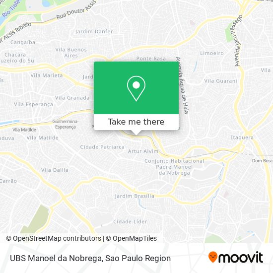 Mapa UBS Manoel da Nobrega