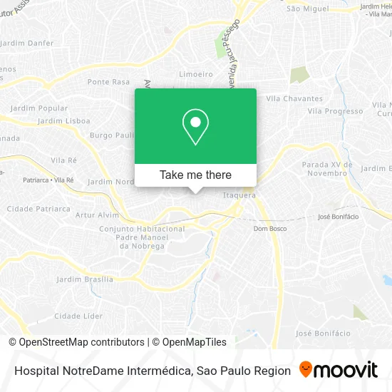 Hospital NotreDame Intermédica map