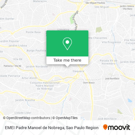 Mapa EMEI Padre Manoel de Nobrega