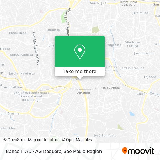 Banco ITAÚ - AG Itaquera map
