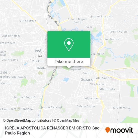 IGREJA APOSTOLICA RENASCER EM CRISTO map