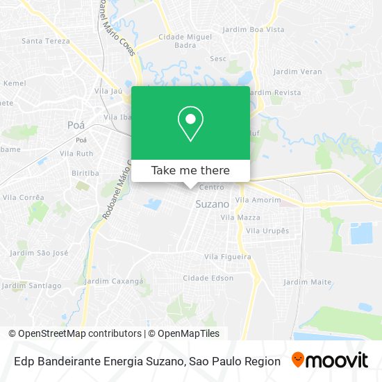 Edp Bandeirante Energia Suzano map