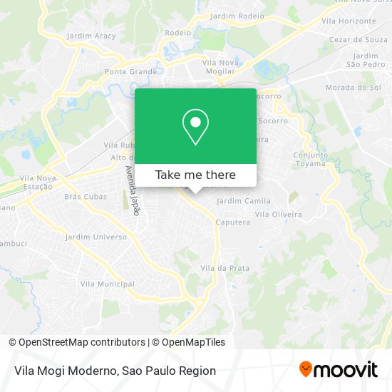 Mapa Vila Mogi Moderno