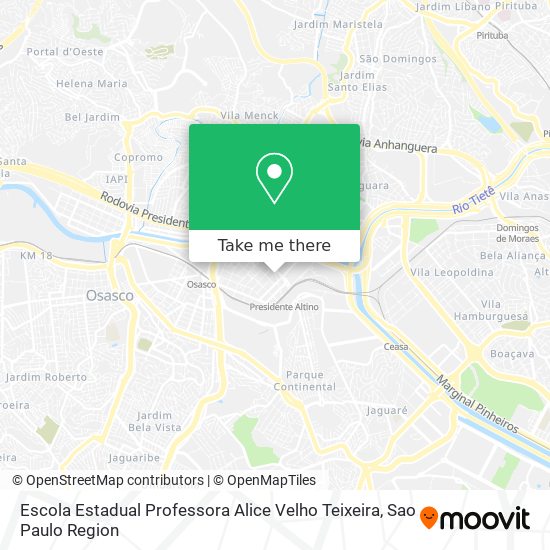 Escola Estadual Professora Alice Velho Teixeira map
