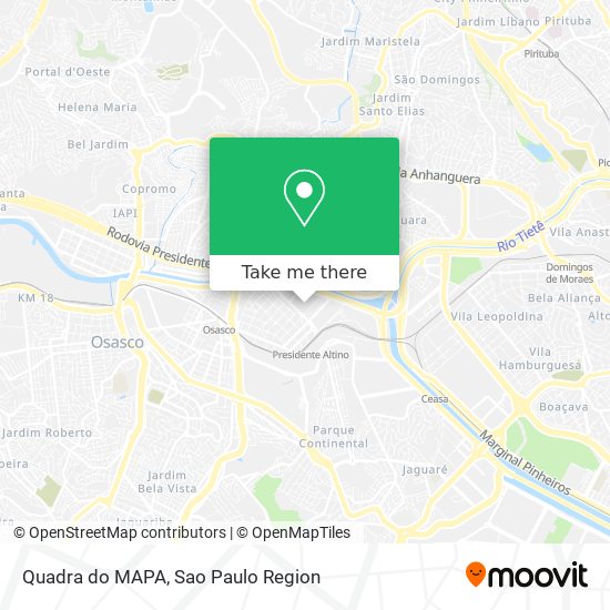 Quadra do MAPA map