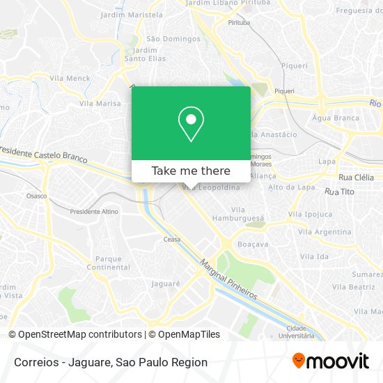 Correios - Jaguare map