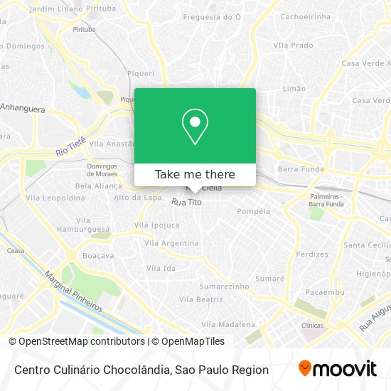 Centro Culinário Chocolândia map