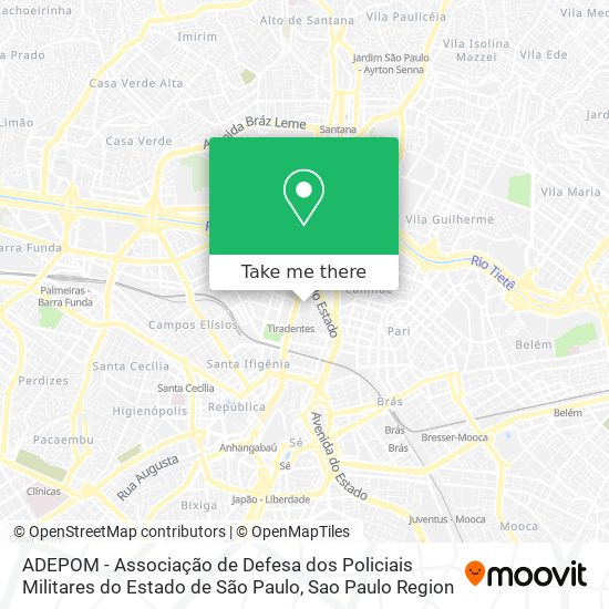 Mapa ADEPOM - Associação de Defesa dos Policiais Militares do Estado de São Paulo